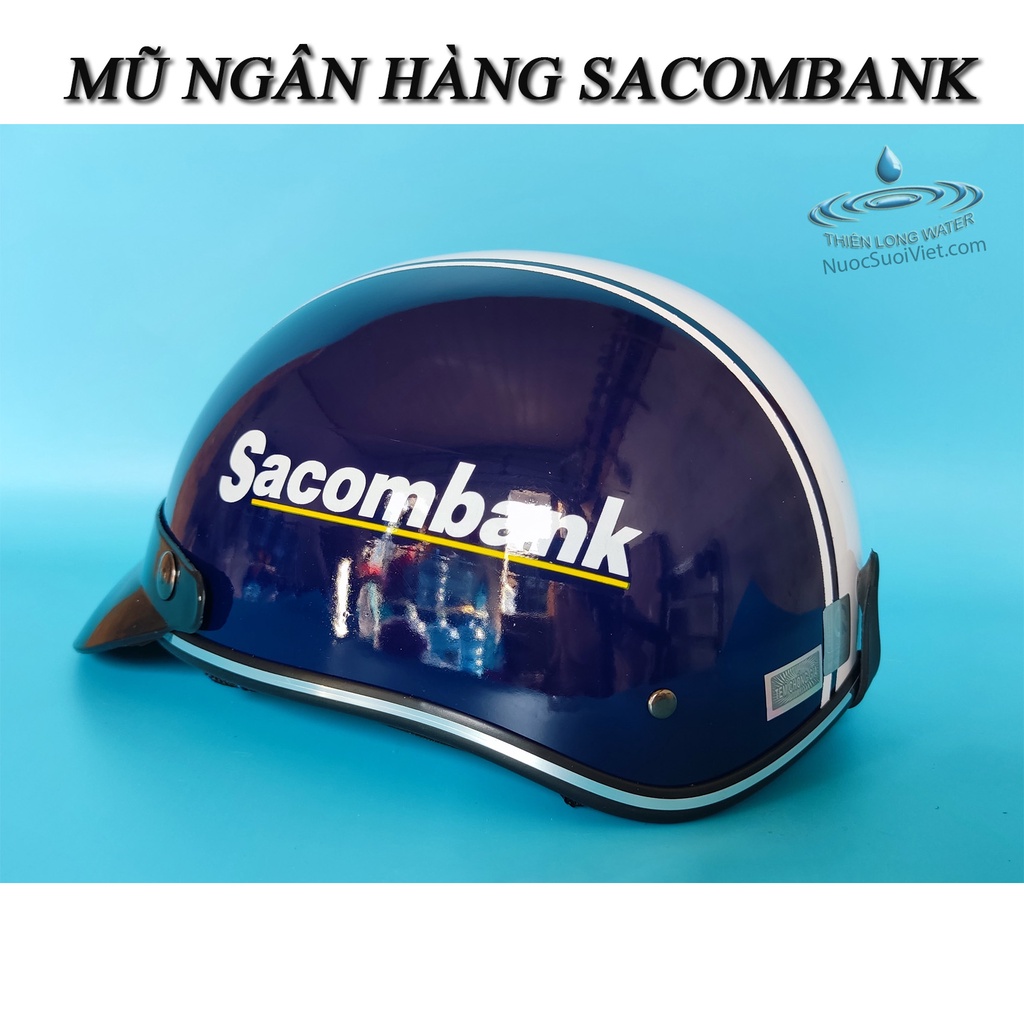Nón Bảo Hiểm Ngân Hàng Sacombank - Mũ Bảo Hiểm Nửa Đầu Khuyến Mãi