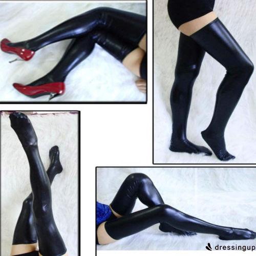 Cặp tất cao chất liệu da PU gợi cảm cho nữ