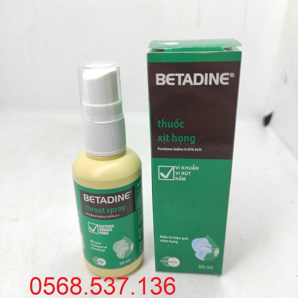 Xịt Họng BETADINE Throat Spray 50ml