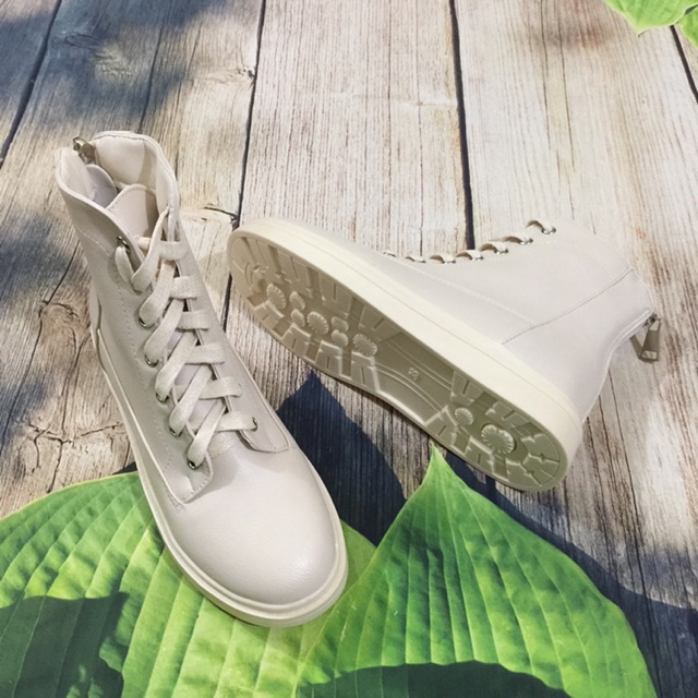 (Ảnh thật) CÓ SẴN Bốt da cao cổ buộc dây khoá sau hàng Quảng Châu | BigBuy360 - bigbuy360.vn