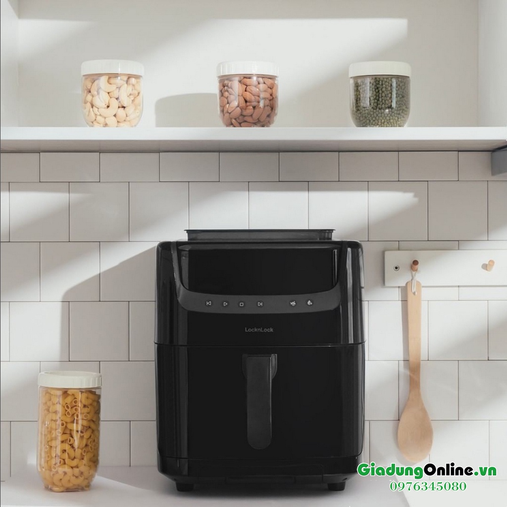 Nồi chiên không dầu kết hợp chức năng hấp Lock&amp;Lock Steam Air Fryer 7L EJF881