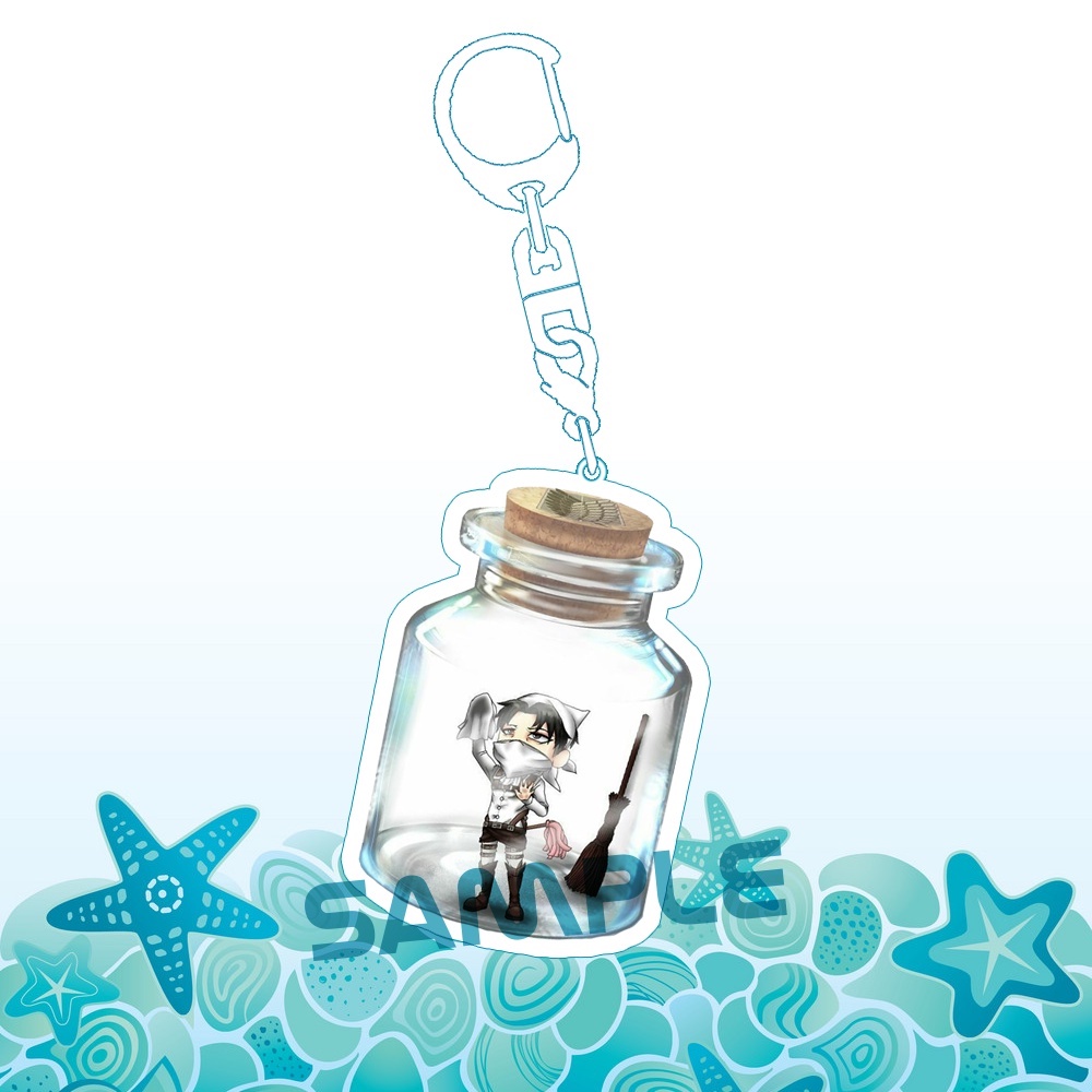 ( Mica trong acrylic ) (Ver TRONG LỌ) Móc khóa ATTACK ON TITAN quà tặng xinh xắn dễ thương anime chibi
