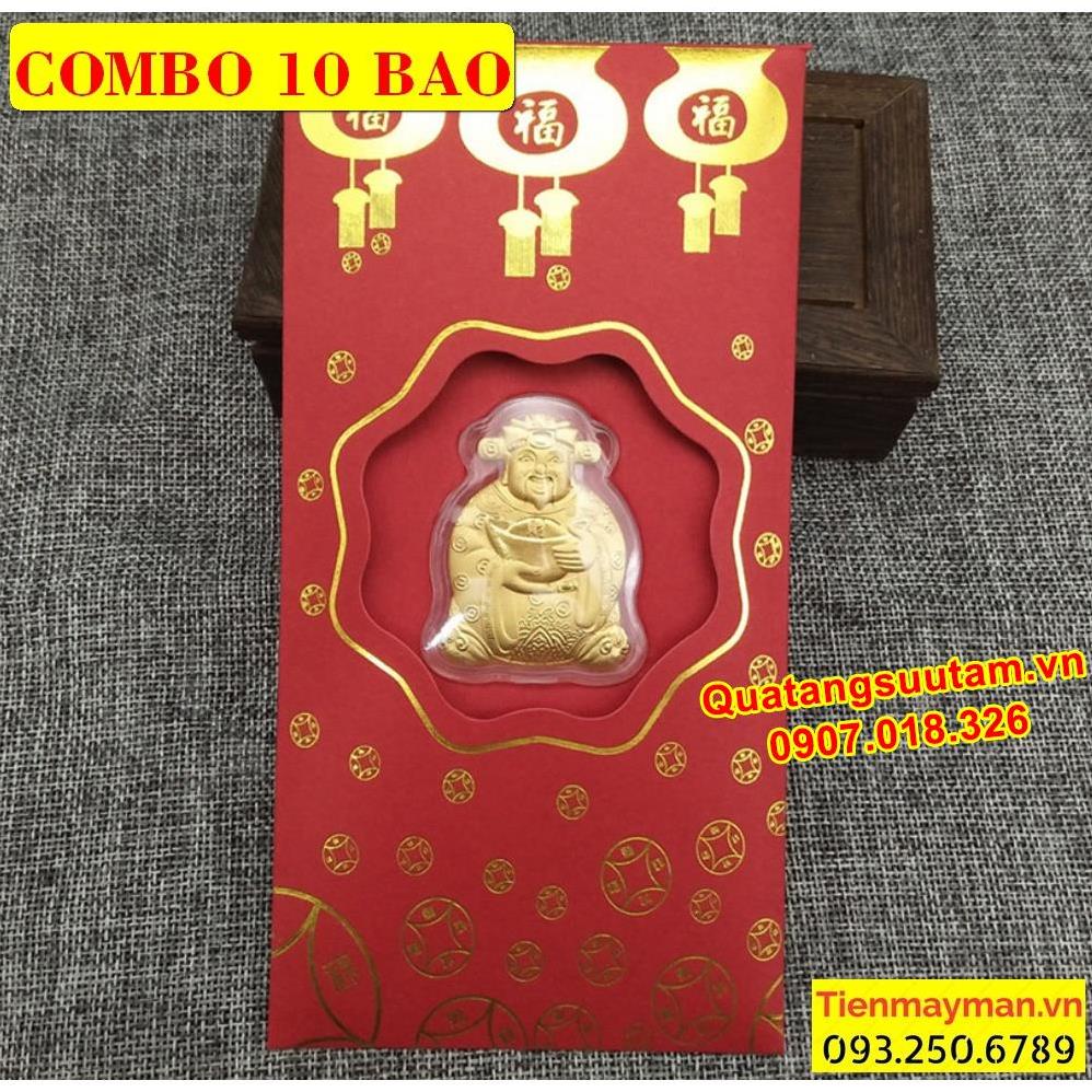 [RƯỚC LỘC] Combo 10 Bao Lì Xì Thần Tài Quà Tặng Tết 2023, Quà Tết 2023