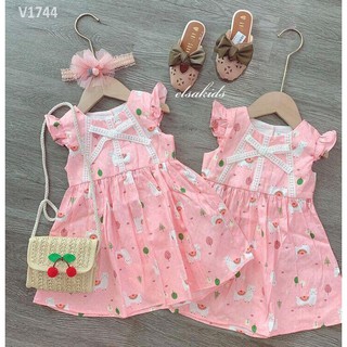 Áo đầm nấm hồng xinh xinh cho bé