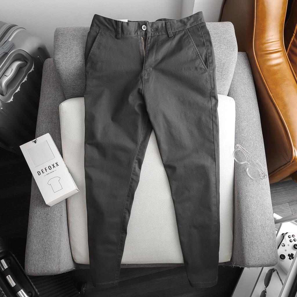 Quần kaki nam, quần dài kaki nam cao cấp DEFOXX màu xám 20908 foxxmen