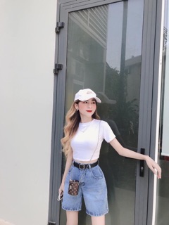 ♥️Short Jeans Ngố Trơn