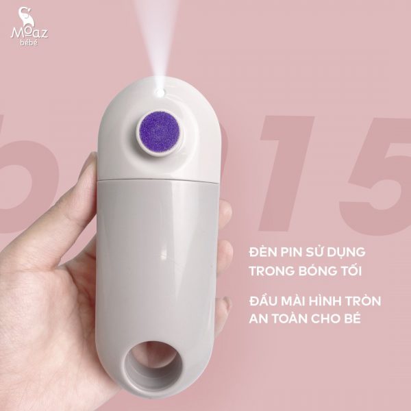 Máy dũa móng tay MOAZ BEBE MB-015 kèm đèn Pin hỗ trợ - Hàng chính hãng bảo hành 1 năm