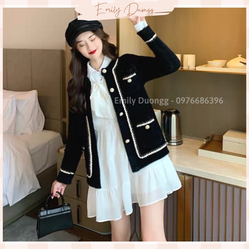 Áo lông thỏ Quảng Châu - freesize - 2 màu trắng và đen