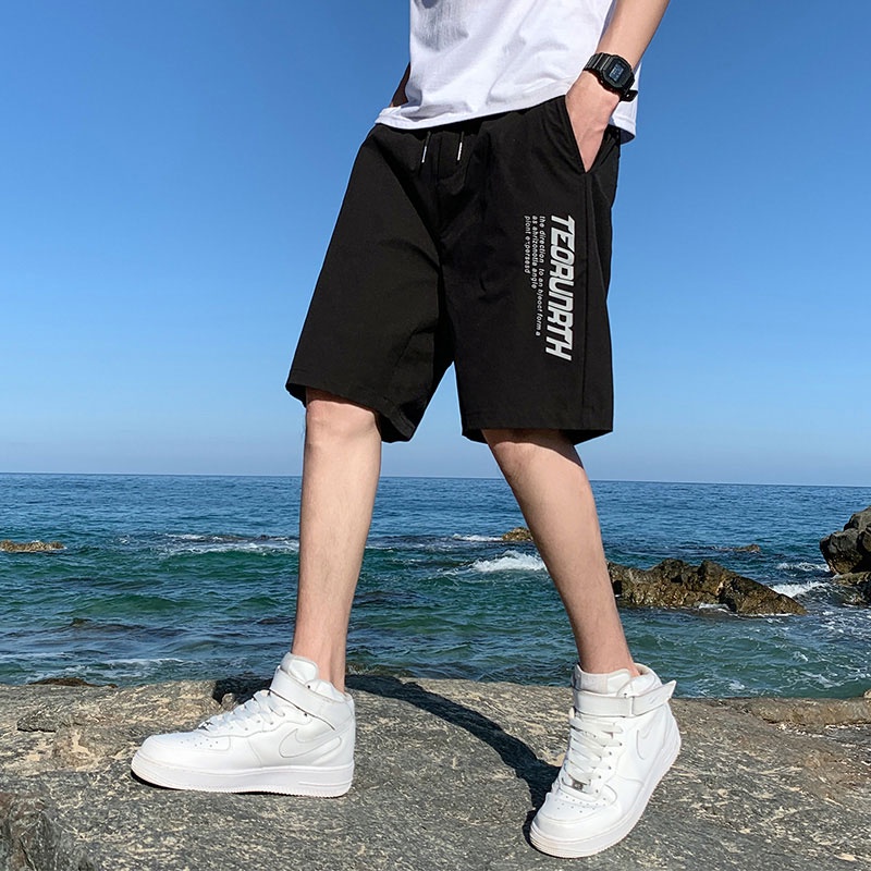 Quần Short Nam Lưng Thun Màu Trơn Phong Cách Đơn Giản