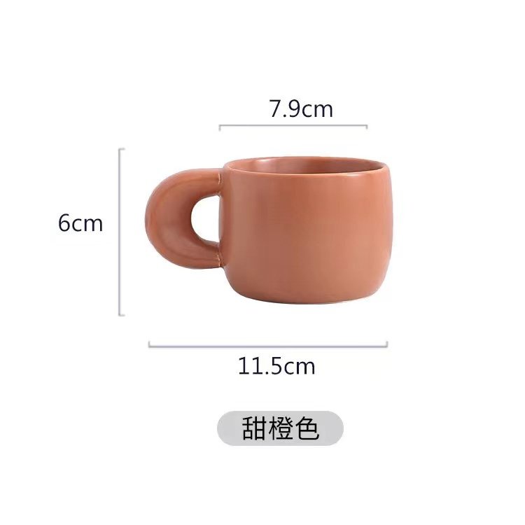 Làm Thơ Và Vẽ Tranh。Phong Cách Hàn Quốc Dày Đã Mờ Gốm Trà Cà Phê Gia Đình Cốc Ăn Sáng Mug