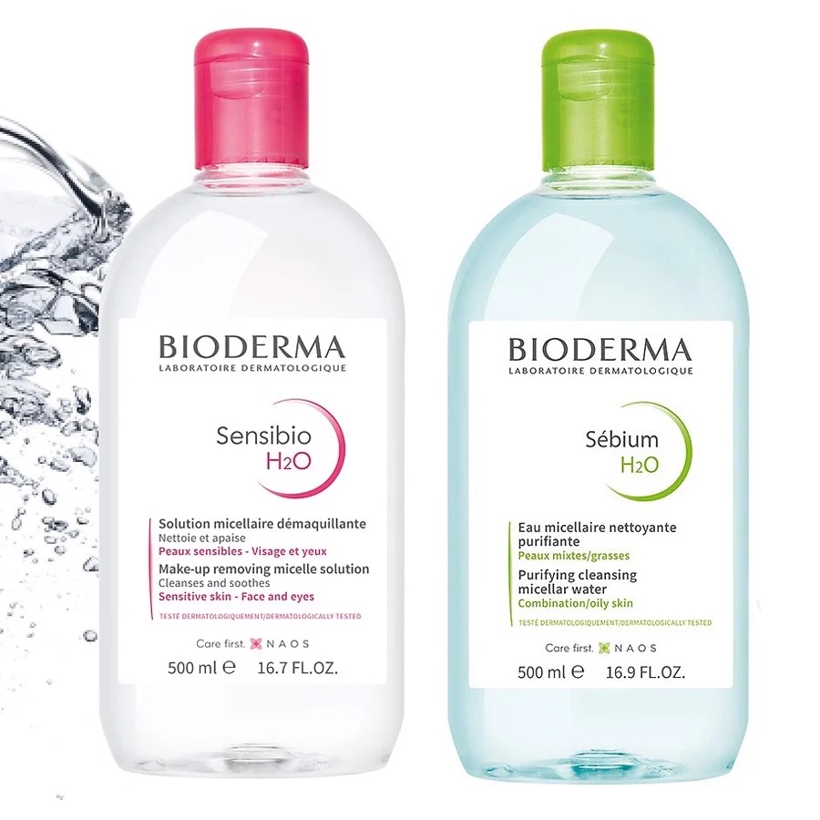 Nước tẩy trang Bioderma 500ml cho da nhạy cảm - Bioderma Sensibio + Sebium H2O 500ml - CHÍNH HÃNG