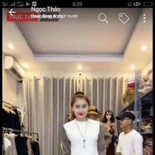 Áo len pha màu trắng