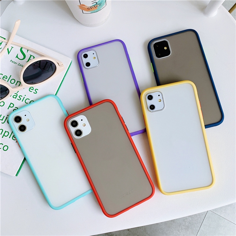 Ốp điện thoại bề mặt mịn viền nhiều màu sắc cho iPhone 6/6s/6plus/6splus/7/8/7plus/8plus/x/xs/xs max/11/11promax | BigBuy360 - bigbuy360.vn