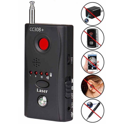Máy dò thiết bị định vị, Camera quay lén, GPS, Nghe trộm CC308+ bằng sóng wifi, sóng điện thoại - Bảo hành 6 tháng