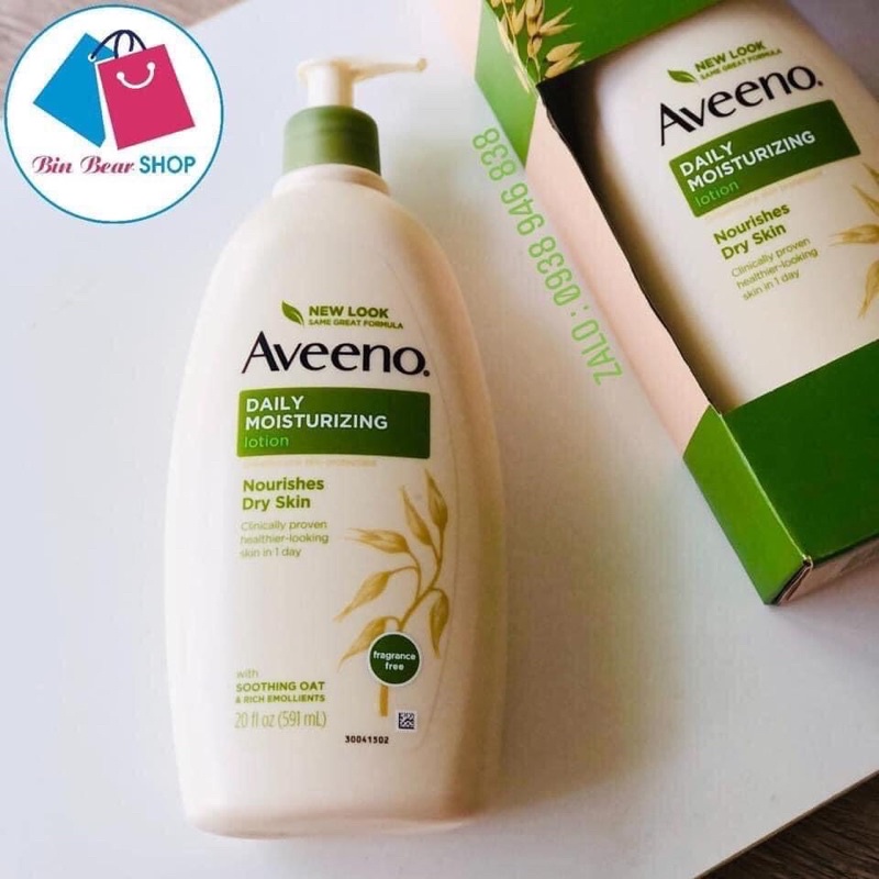 Lotion Dưỡng Da Aveeno Daily Moisturizing Chai 591g Của Mỹ