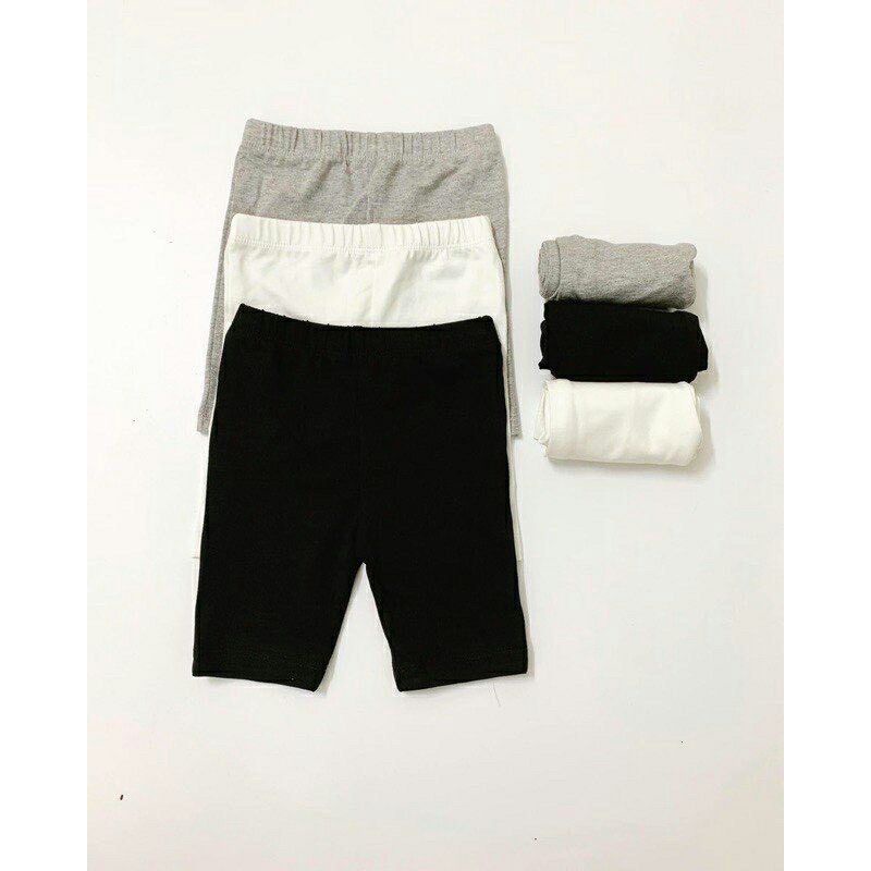 Quần legging lửng ngố bé gái cotton zip đẹp