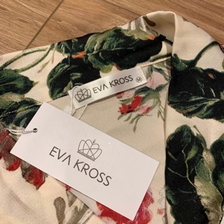 Đầm suông lụa hoa vintage chun eo EKS110 EVA KROSS