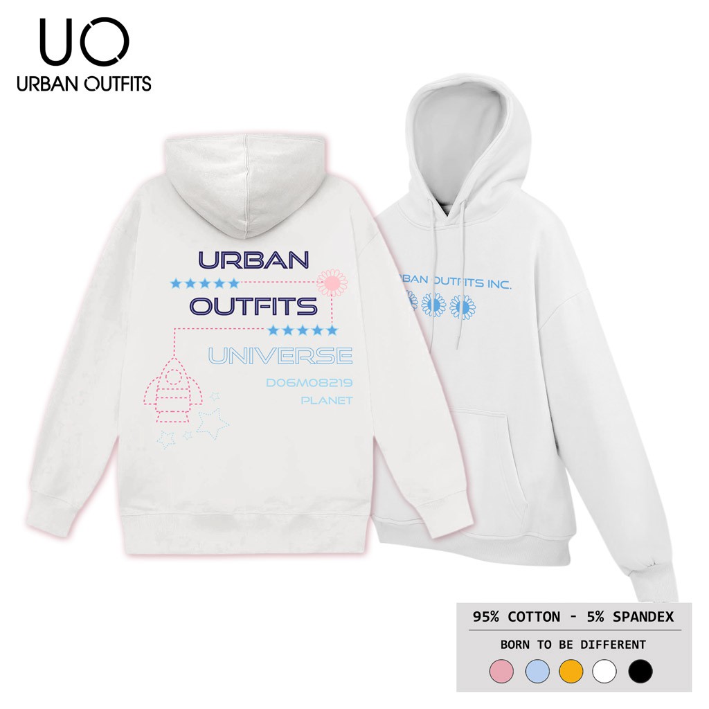 Áo Hoodie Nam Nữ Form Rộng URBAN OUTFITS In Universe DO6M08219 Planet HOO20 Chui Đầu Thun Cotton Nỉ | BigBuy360 - bigbuy360.vn