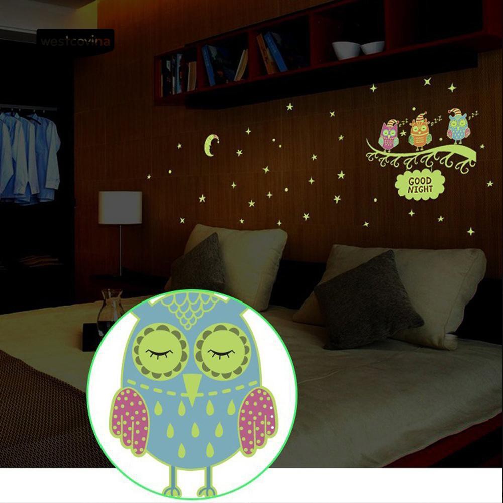 Giấy dán tường trang trí hình cú