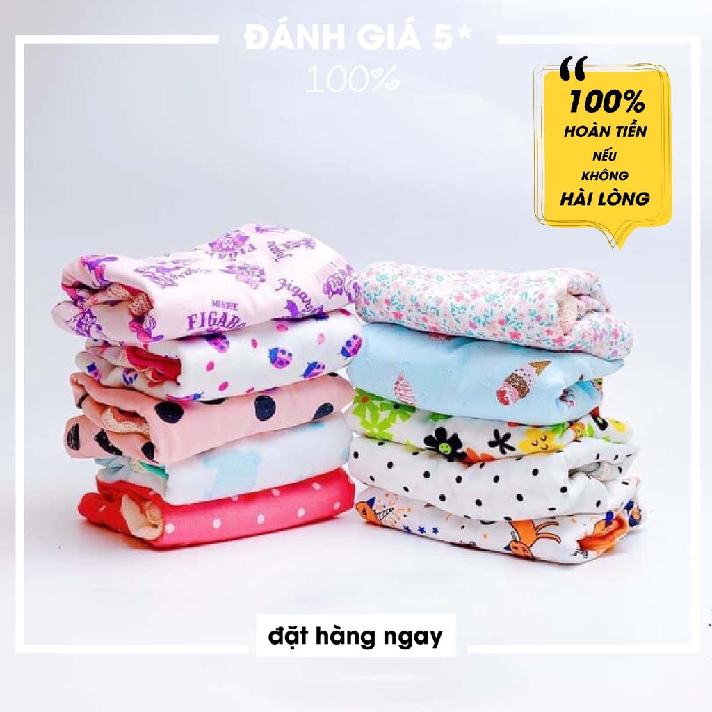 [HÀNG KHÔNG ĐẸP  HOÀN TIỀN]Bộ hai dây quần chip COTTON XUẤT DƯ siêu yêu bé gái size (2-8T)