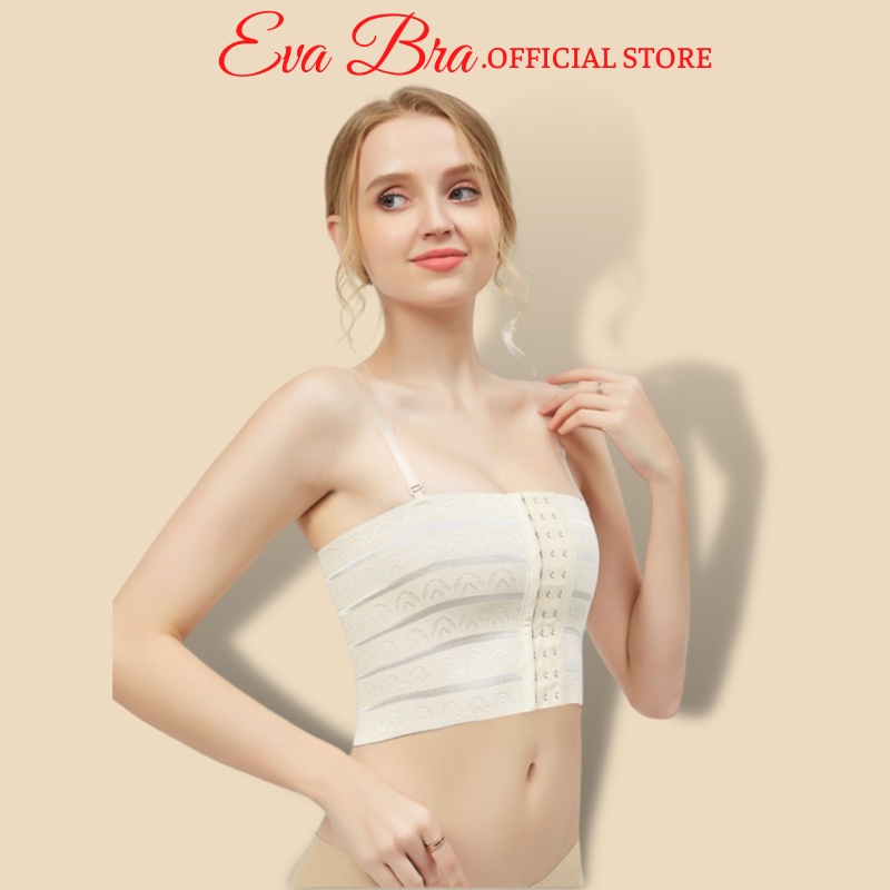 Áo nịt ngực tomboy Eva Bra thun dệt bảng to 20cm không viền ông ngực thoải mái - 8282