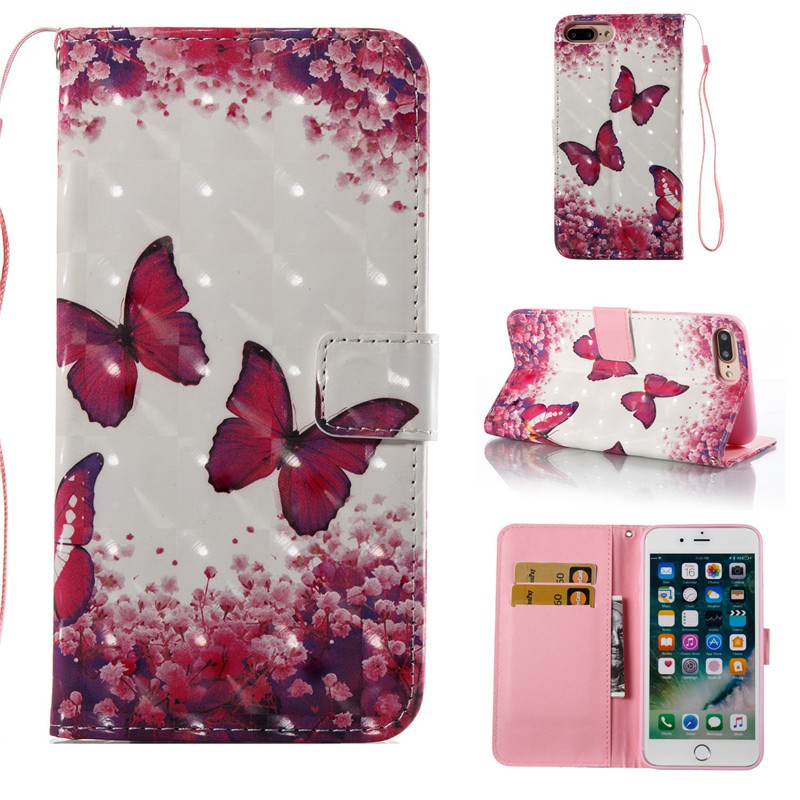 Ốp lưng thiết kế dạng gấp in hình cú mèo dễ thương cho iPhone 7 Plus 8 Plus 6 Plus 7/8/6/6S 5/5S | BigBuy360 - bigbuy360.vn