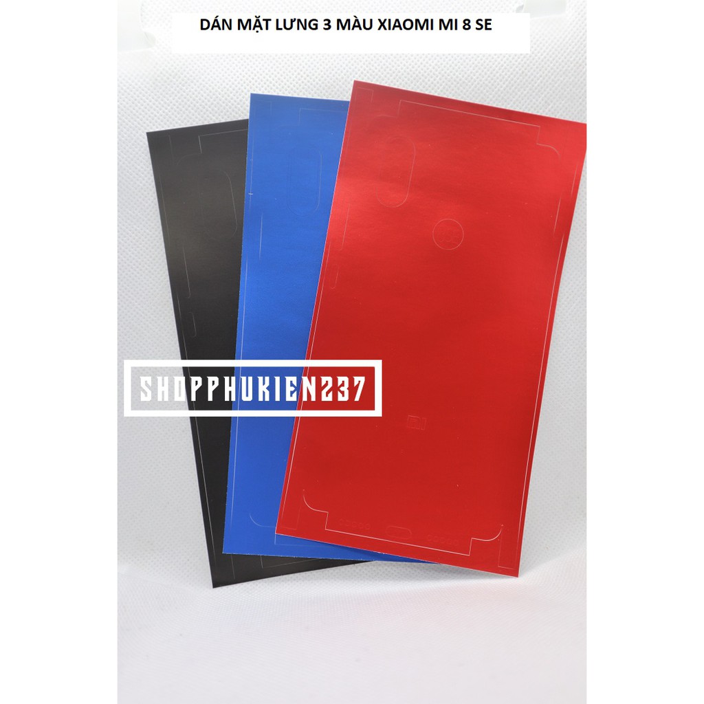 [Freeship toàn quốc từ 50k] DÁN SKIN MÀU DÀNH CHO XIAOMI MI 8 SE DÁN DẺO FULL VIỀN CỰC ĐẸP