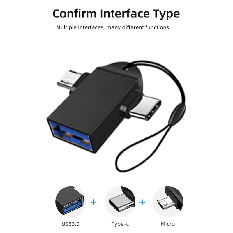 Đầu Chuyển Đổi AMORUS Usb 3.0 Otg 2 Trong 1 Type-C + Micro Usb