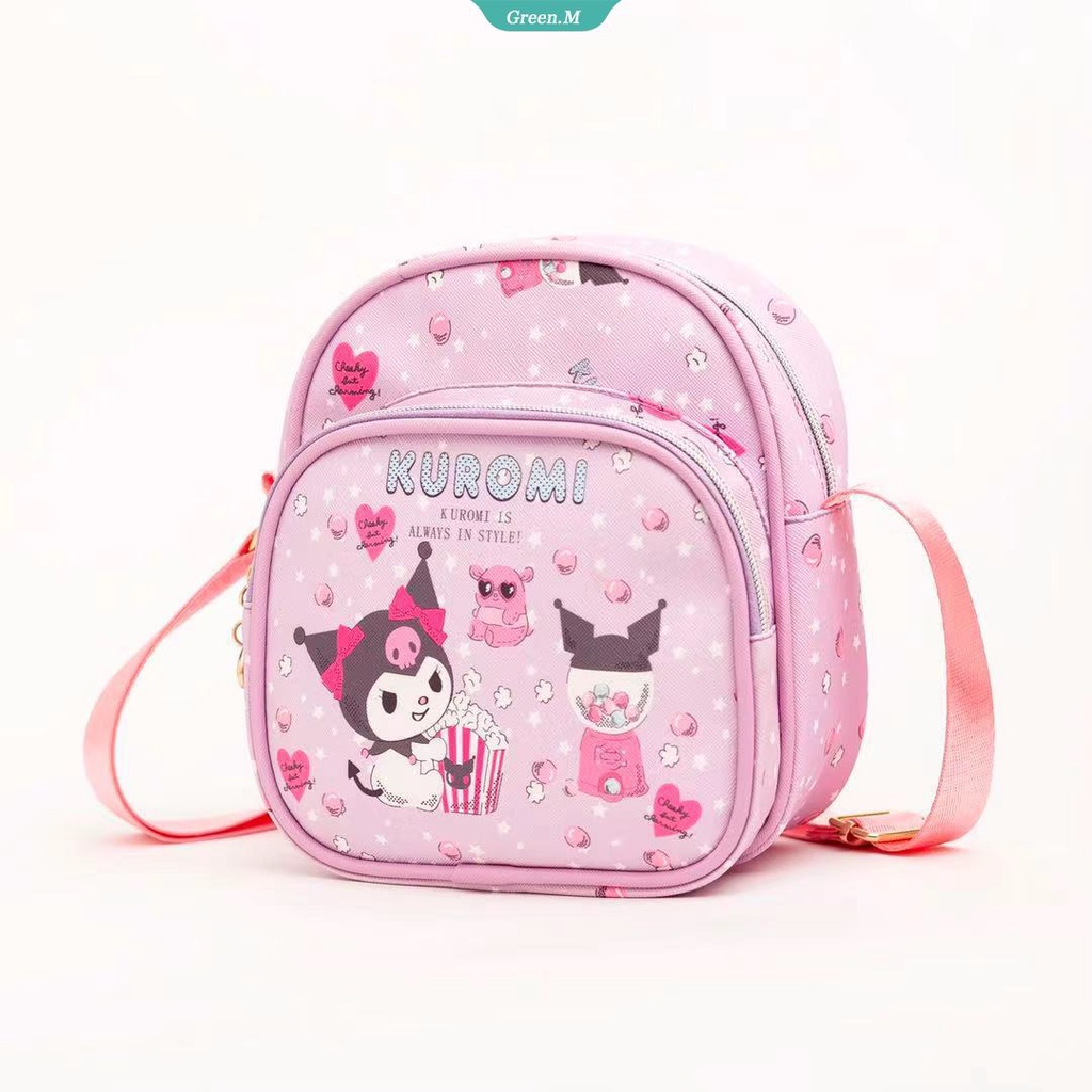 SANRIO Túi Đeo Vai Đựng Tiền Xu Họa Tiết Hoạt Hình Dễ Thương Cho Bé Gái