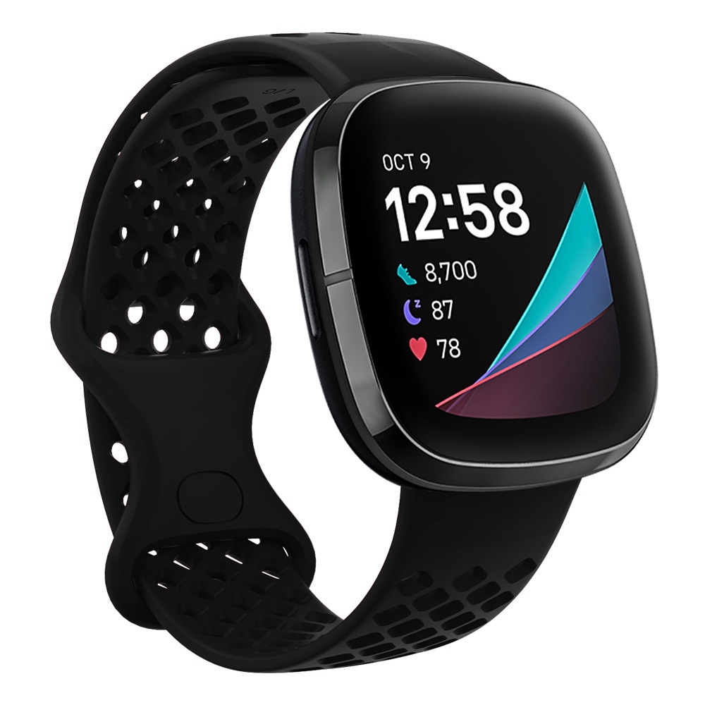 Dây Đeo Thay Thế Chất Liệu Silicon Màu Trơn Cho Fitbit Versa 3 4 Fitbit Sense 2