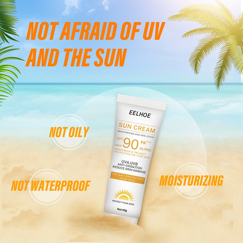 EELHOE Kem Chống Nắng Toàn Thân Mặt SPF90 Kem Chống Nắng Kem Chống Nắng Dưỡng Ẩm Kiểm Soát Dầu Chống Lão Hóa-Ampere