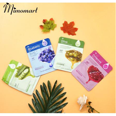 Mặt nạ 9 loại trái cây dưỡng trắng làm đẹp da rorec natural skin care mask