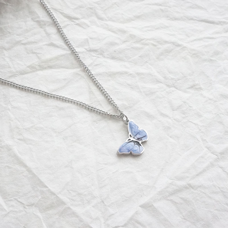 Vòng Cổ Gắn Mặt Hình Bướm Cá Tính Phong Cách Hip-Hop