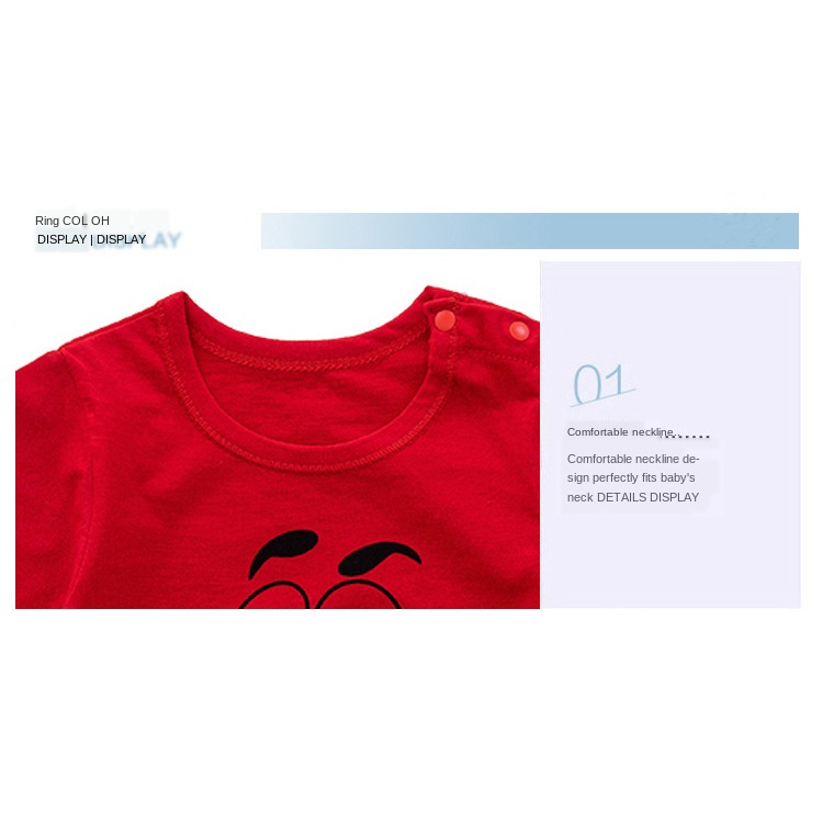 Bộ Áo Liền Quần Tay Ngắn Chất Liệu Cotton Thời Trang Mùa Hè Cho Bé Sơ Sinh