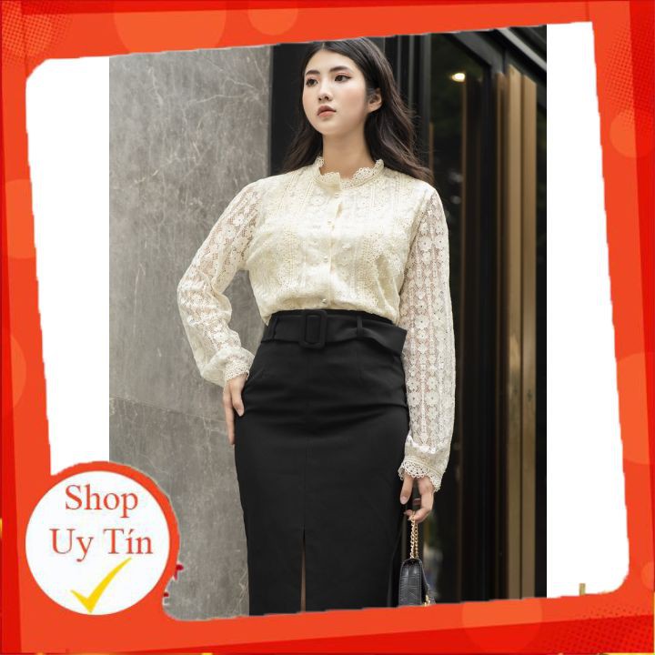 [Giá Hủy Diệt] Chân váy công sở nữ, chân váy bút chì, kèm đai, dáng dài, xẻ trước | BigBuy360 - bigbuy360.vn