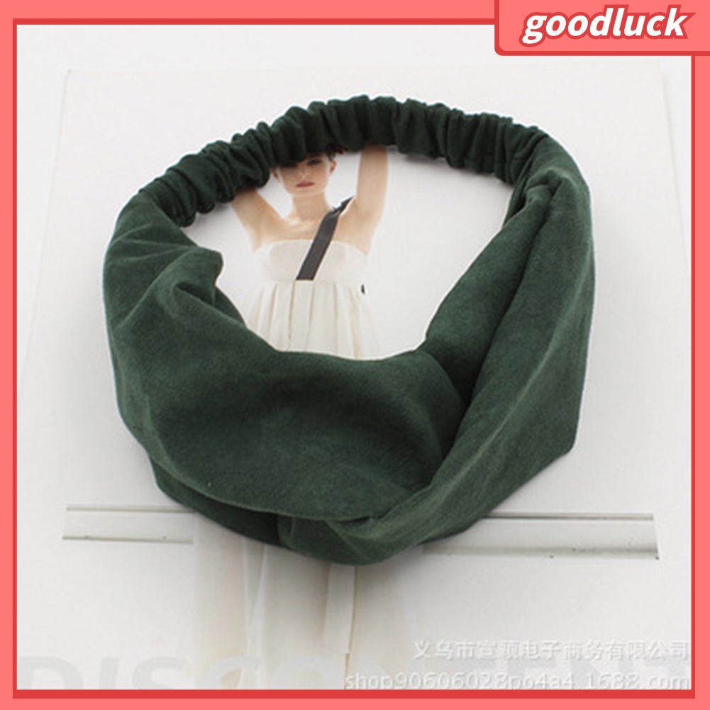 Băng Đô Vải Màu Trơn Xinh Xắn Cho Nữ