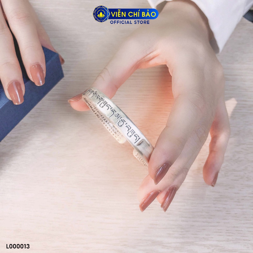 Lắc tay bạc nữ Lục tự chữ phạn chất liệu bạc Thái thời trang phụ kiện trang sức nữ Viễn Chí Bảo L000013
