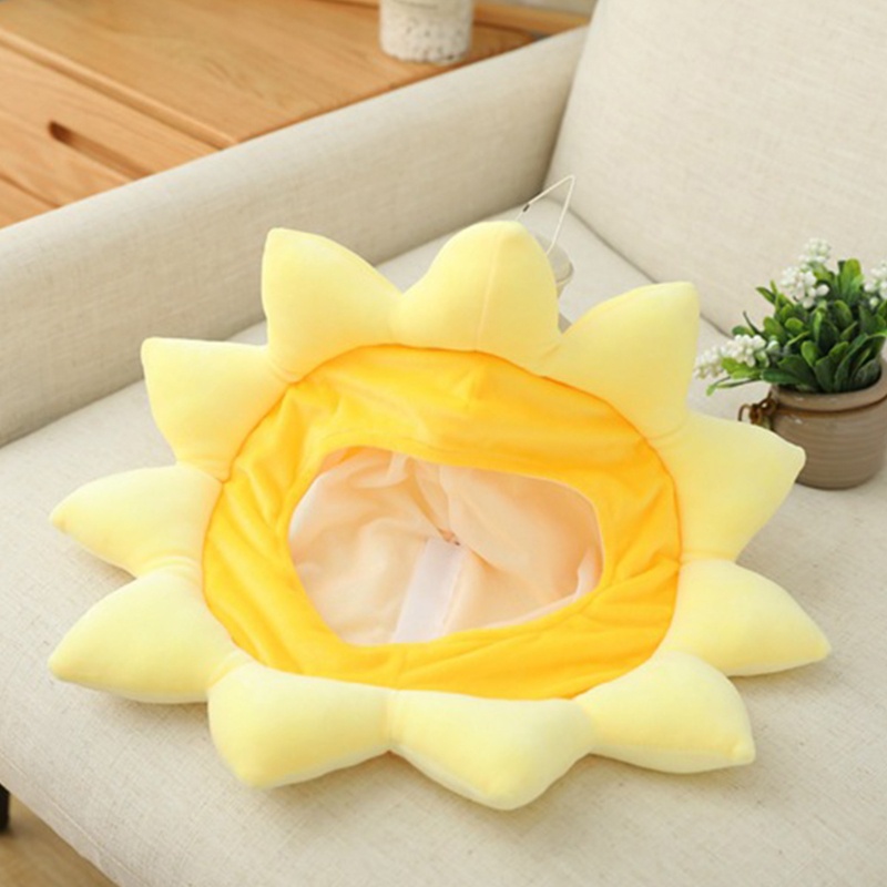 Mũ Nhồi Bông Hình Hoa Hướng Dương Hoạt Hình Vui Nhộn