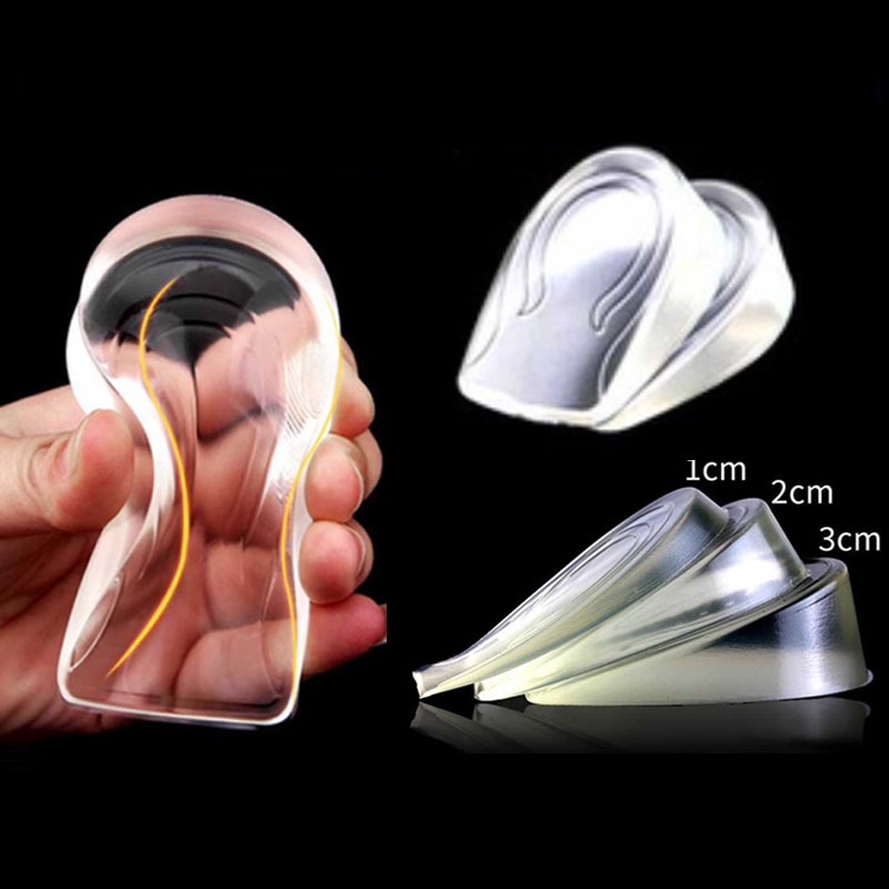 [Hàng mới về] Miếng lót giày mát xa chân hỗ trợ tăng chiều cao vô hình chất liệu silicon chất lượng cao