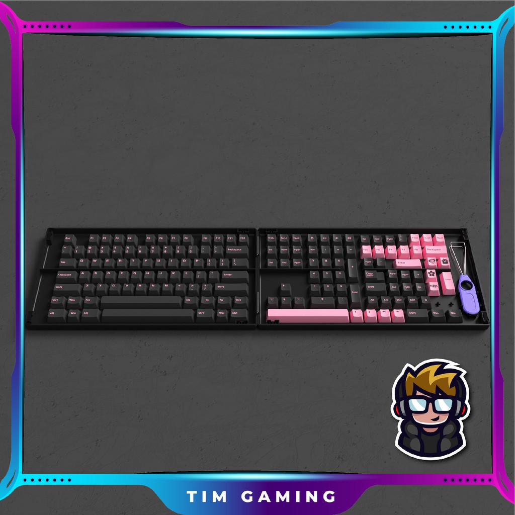 Bộ Keycap AKKO Black Pink