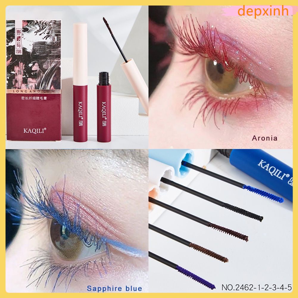 [Hàng mới về] Mascara màu sắc phong cách không thấm nước chống nhòe uốn cong làm dày lông mi