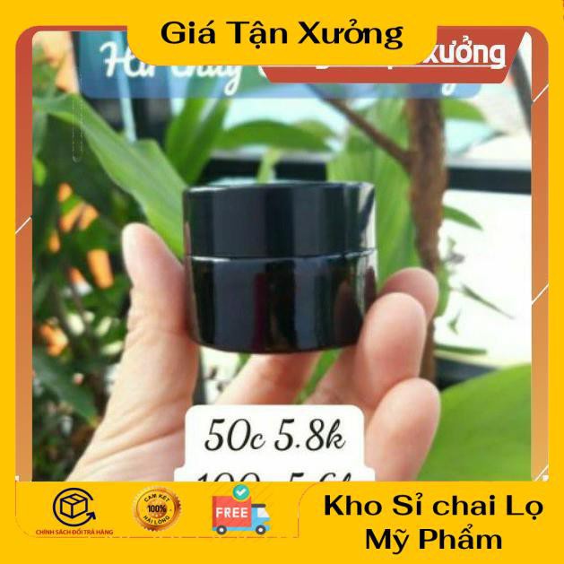 Hũ Chiết Mỹ Phẩm ❤ TRÙM SỈ ❤ Hũ Chiết Kem Thủy Tinh Nâu 15g,20g,30g,50g,100g chiết mỹ phẩm , phụ kiện du lịch