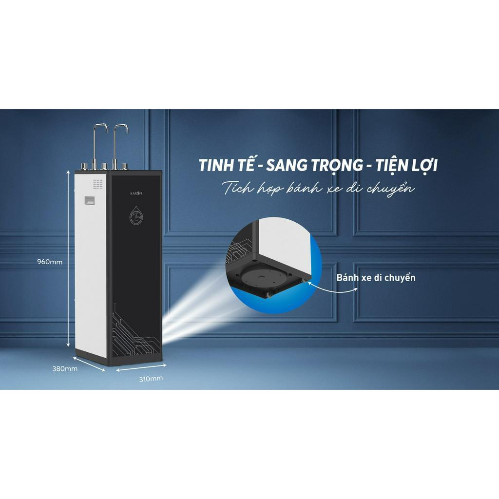 Máy lọc nước nóng lạnh Karofi KAD-D66, 10 lõi lọc Smax, màng RO hiện đại uống trực tiếp tại vòi.