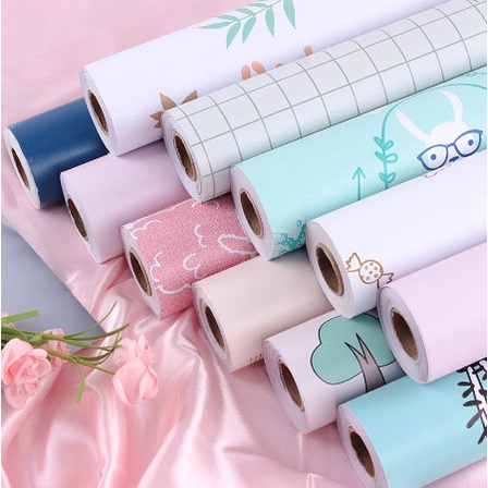 Cuộn 2m decal giấy dán bếp/dán tường trang trí nhà khổ 0.6m sẵn keo dán phía sau