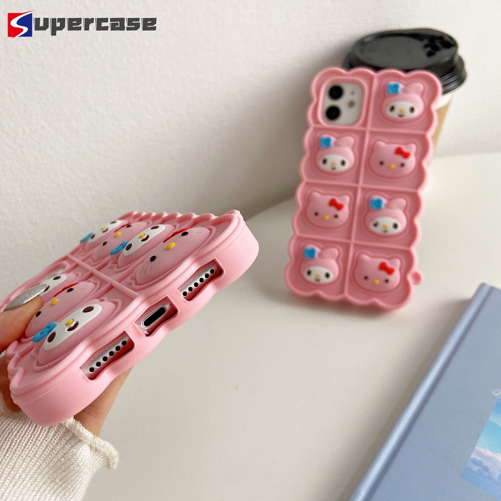 Ốp điện thoại silicon họa tiết hello kitty melody thích hợp cho Iphone 12 11 Pro Max Xr Xs Max X 8 7 6 6s Plus Se 2020