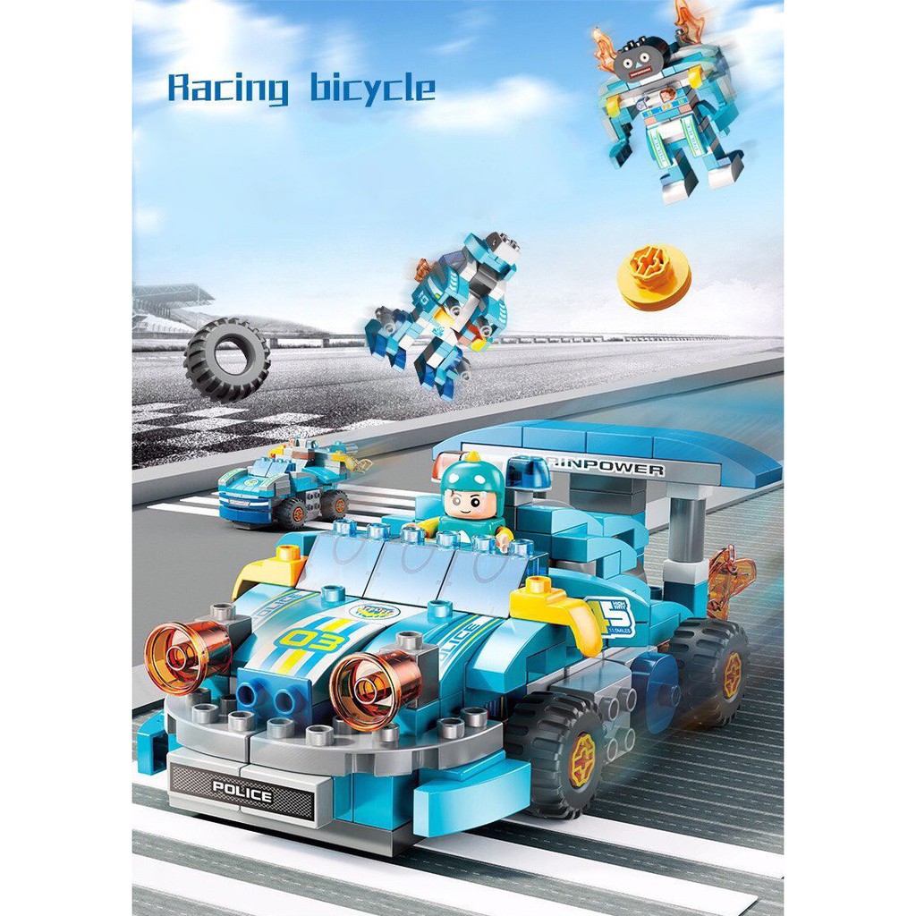 Lego xe đua cho bé 182 chi tiết cực đẹp, đồ chơi cho bé lắp ráp vô cùng thú vị