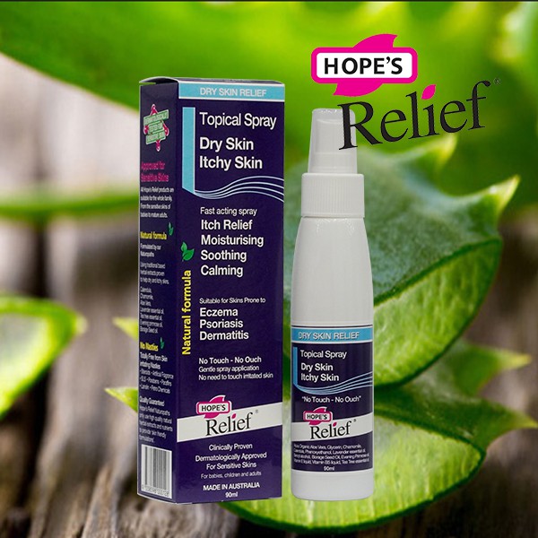 Xịt dưỡng da Hope’s Relief cho da eczema, vẩy nến, các vấn đề về da (90ml)