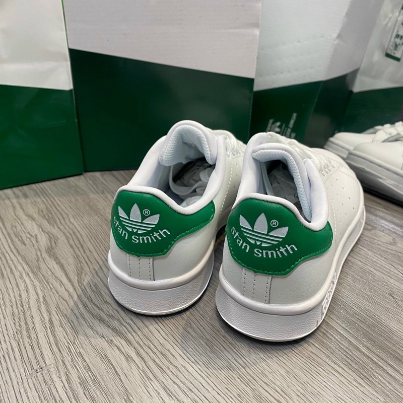 | CÓ SẴN - ẢNH THẬT | Giày thể thao adidas stan smith bản đẹp gót đen xanh full box - bill giấy gói