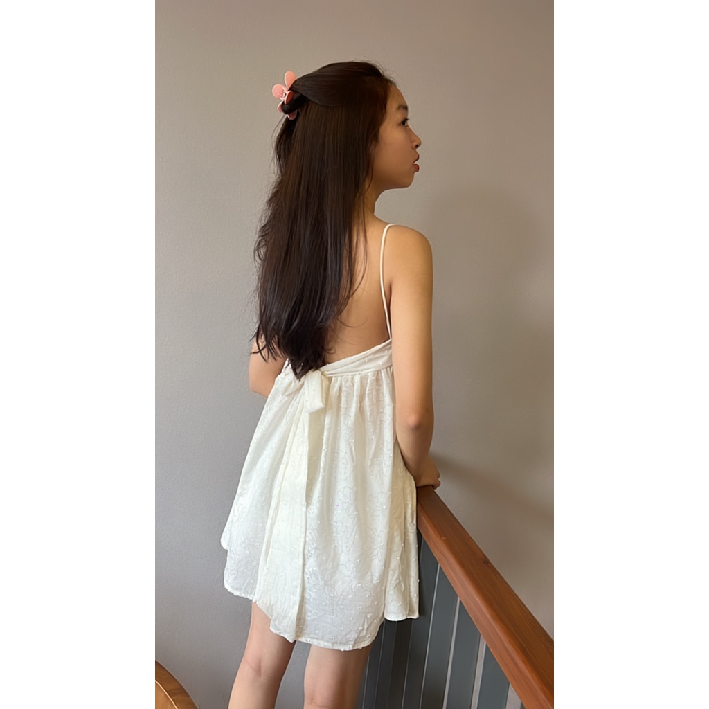 Peachy set /set 2 dây thắt nơ sau lưng