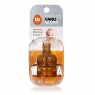 Núm ty nano silver Baby One cổ rộng 